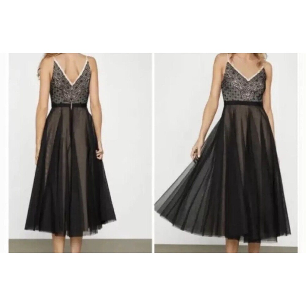 BCBG MAXAZRIA Womens‎ Whimsigoth Vamp Y2K Babydoll Dress Large Formal Prom Tulle